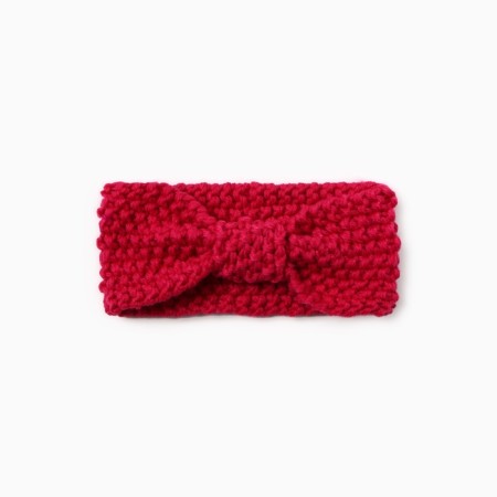 Knitted bandage for a girl crumb I, rr 17 cm, pink