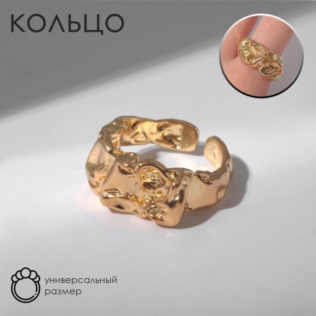 Ring "Roman Lines" minimal, the color of gold, dimensionless