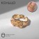 Ring "Roman Lines" minimal, the color of gold, dimensionless