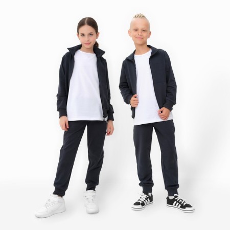 Children's costume (sweatshirt, trousers) minku color graphite, height 140 cm