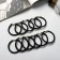 Hair gum "Classic" (set 12 pcs) 4.5 cm, black
