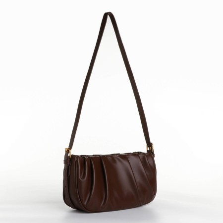 Cross-Bodi Bag on a zipper, brown color-2