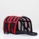 Steel-striped bag of 46*27*27 cm, red