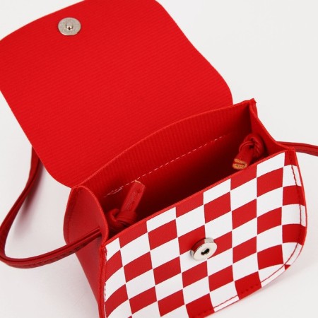 Baby bag on magnet, long belt, red color-2