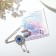 Pin-shaped "from the evil eye" of the eye with pendants, 5 cm, white-blue color in silver