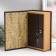 Safe-book wood to the leatherette "ship and storm" 27x18x7 cm