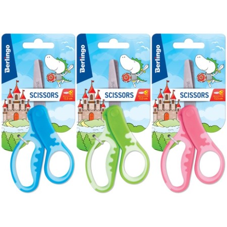 Baby scissors 13.5 cm, berlingo, color mix