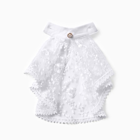 Blouse for girls, white color, height 128 cm-3