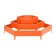 Galvanized flowerbed, 3 tiers, d = 60–100–140 cm, h = 45 cm, orange, greengo