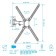Kromax Corbel-6 Black 22 22 "-65" Max.30kg, wall turn and 107047