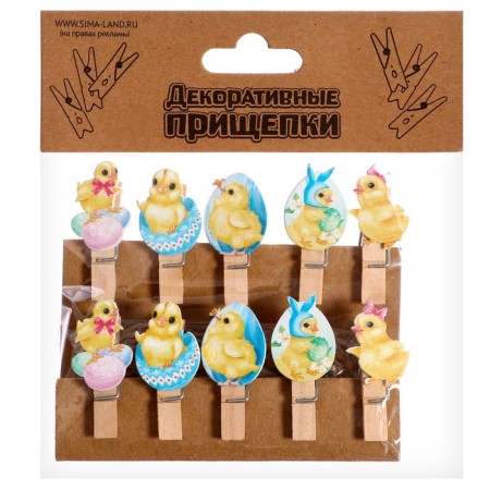 Decorative clothing “Chickens” set 10 pcs., 1.5 × 12 × 14 cm-4