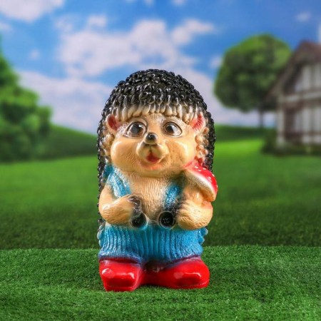 Garden figure "Hedgehog Big with a mushroom" 32cm-1