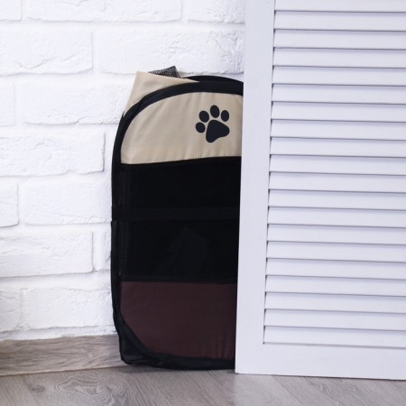 Animal aviary, tent, 8 walls, 70 x 40 cm, brown-7