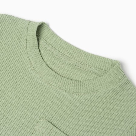 Children's Longsliv with KAFTAN "BASIC Line" pocket, r.30 (98-104 cm), khaki-5
