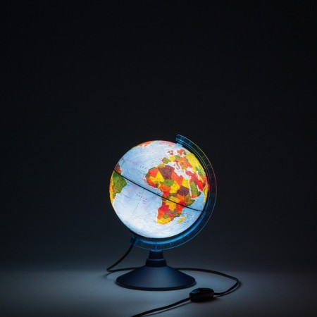 Physico-political globe "Globen", interactive, embossed, diameter 210 mm, with backlight, with glasses-1