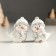 Polystone souvenir "White chick in a hat and knitted scarf" silver mix 5x3.5x5 cm