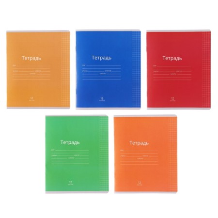 Notebook 12 sheets in a cage is a plain "classic bright", cover coated paper, varnish, OFSET block, mix