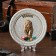 Souvenir "tiger" plate, ceramics, gypsum, minerals, d = 11 cm