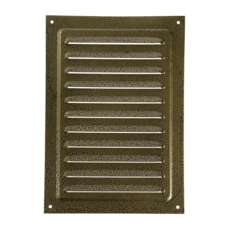 Ventilation grate Zein luxury RM1724Z, 170 x 240 mm, with a grid, metal, gold-4