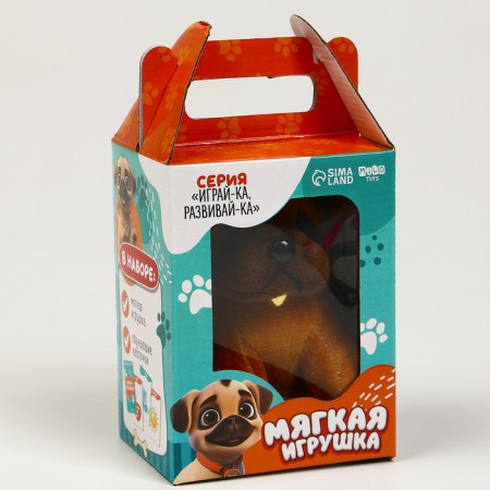 Training cards with a soft toy "Dog", color mix-9
