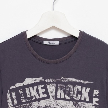 T-shirt for a boy, gray color, height 134-140 cm-4