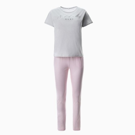 Homemade female set (T -shirt/pants), gray color, size 54-6