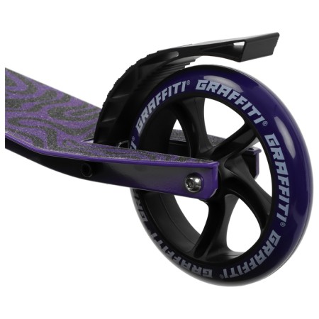 Самокат городской GRAFFITI Comfort Lux 145, колёса PU 145 мм, перед. амортиз, ABEC 9 Carbon-5