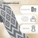Belt belt 38mm*3 ± 0.1 m Rombs and zigzag gray/white au