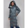 Coat insulated winter female, size 46, dark green color