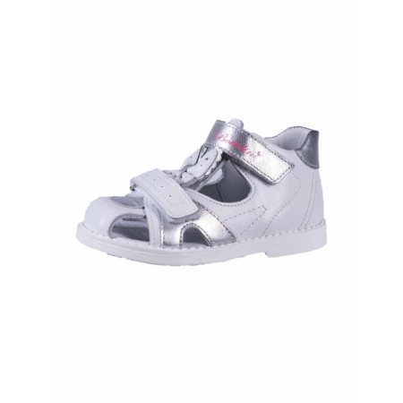 Baby sandals, size 19, silver color-1