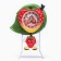 Table hours "Strawberry" children with a pendulum, discrete move, D-7.5 cm, 22.8 x 15.5 cm