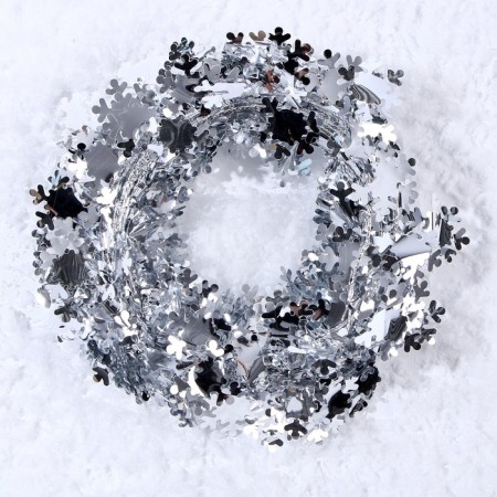 Wire for crafts and decor "Snowflake" length - 5 meters, silver color