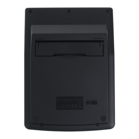 The calculator is a desktop medium, 12-bit, Skainer SK-500, 2 power, 2 memory, 123 x 171 x 31 mm, black-4