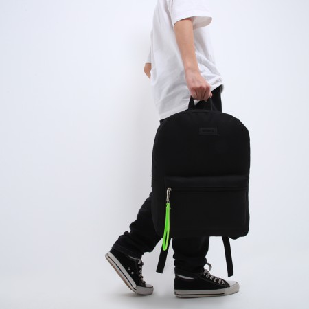 School textile backpack with a lobe of a sling, 38x29x11 cm, black-12