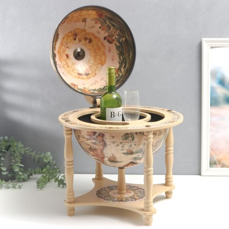 Globus bar is decorative, sand color 43x33x33 cm-17