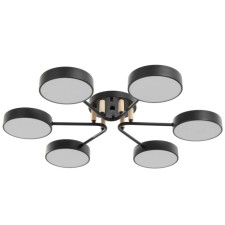Almo chandelier 6XLED 144W 3000-6000K Black 78x78x11 cm Bayerlux