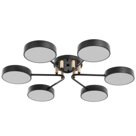 Almo chandelier 6XLED 144W 3000-6000K Black 78x78x11 cm Bayerlux