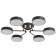 Almo chandelier 6XLED 144W 3000-6000K Black 78x78x11 cm Bayerlux