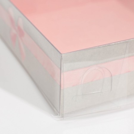 Confectionery packaging, Makarun box with PVC lid, “pleasant moments”, 12 x 12 x 3 cm-3