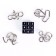 Metal puzzle "Cosmos", set of 5 pcs.