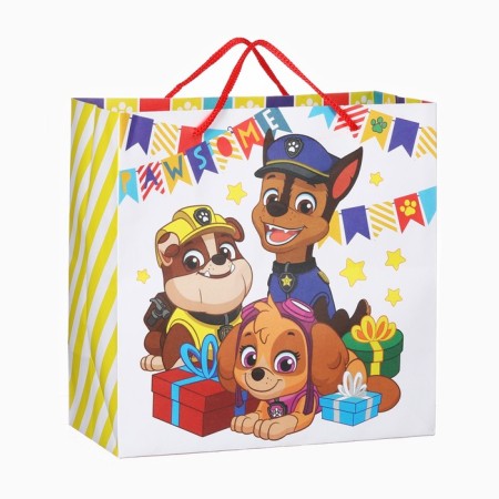 Package gift craft "Happy Birthday" 22x22x11 cm, puppy patrol-3