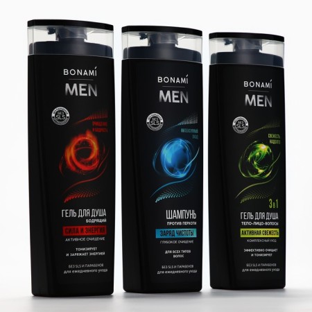 Hair shampoo for men, a charge of cleanliness, 400 ml, bonami-10