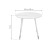Wooden table Bianka 80x75 White stained metal, white 80x80x75 cm