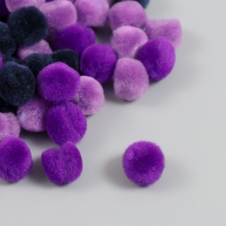 Decor for creativity "Pomponchiki. Violet haze" d = 1.3 cm set 70 pcs-1