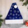 New Year's Snowfall cap with a fur kant, 29x40 cm, blue