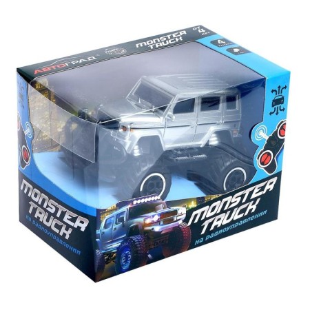 Monster Truck, on the radio control, works on batteries, the color is gray-3