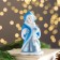 Decorative candle "Snow Maiden with a long oblique" mix, 13 cm
