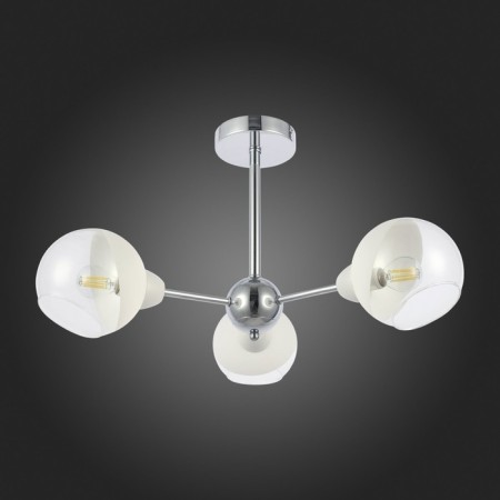 Ceiling EVOLUCE lamp. Sle102702-03. Giorte. 3x40 W, E14, 61x61x33.5 cm, chromium color-4