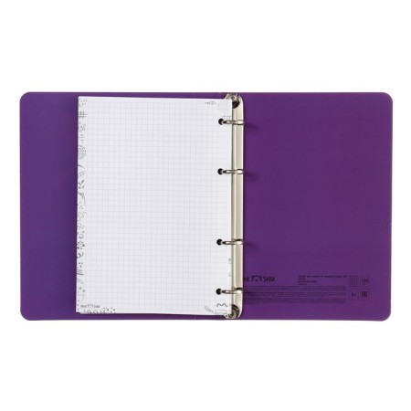 A notebook on the rings A5, 100 sheets in the Meshu Miumiu cage, the cover coated cardboard, matte lamination, foil embossing-5