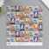 Scrapbooking Paper "Travel" density 180 grams set 10 pcs 15.5x17 cm